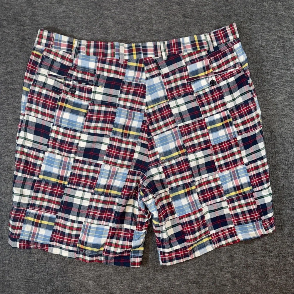 Jos. A. Bank Patchwork Madras Shorts Mens Plaid Multicolor 40 EXCELLENT - Picture 5 of 6